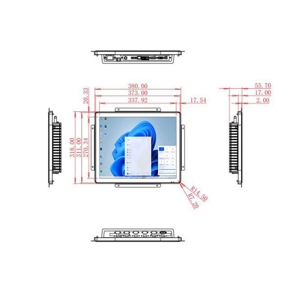 17-Inch Windows Monitor for Factory Automation and Security Systems