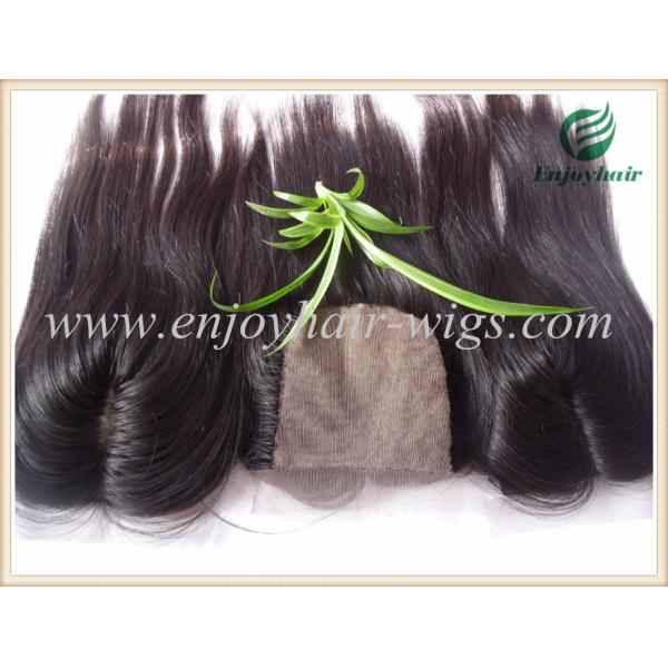 Silk top closure 4''x4'' malaysian virgin hair natural color straight 10''-24''middle part