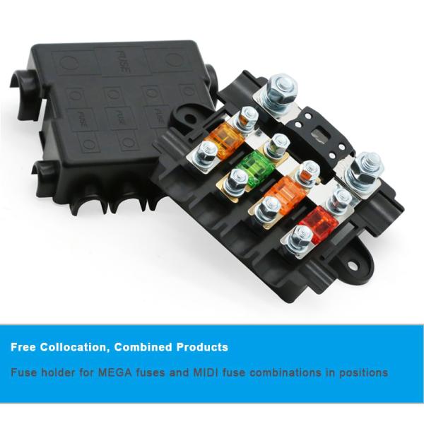 Распределение питания 4 Way MIDI 1 MEGA Fuse Holder Box Block