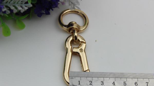 Bag hardware products 20 mm gold & nickel metal swivel eye bolt zinc snap hook