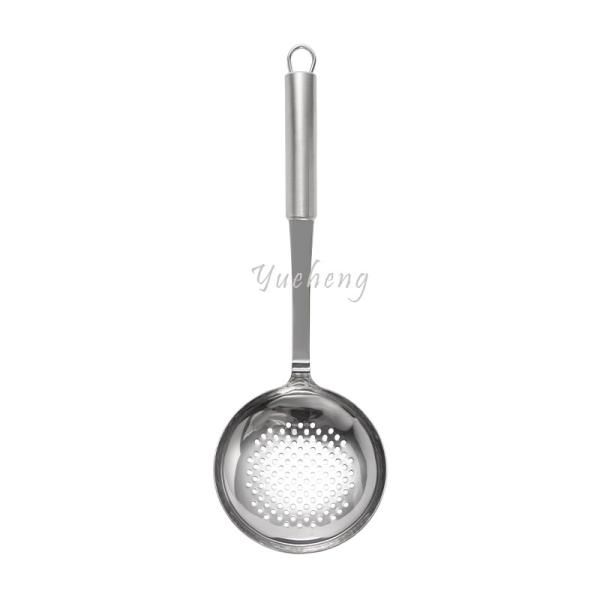 Stianless steel Slotted skimmer soup scoop for kitchen  cooking tool