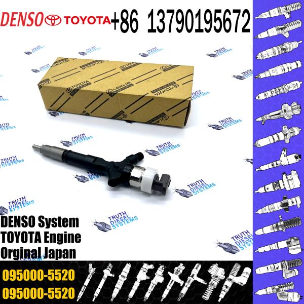 Injetor de combustível diesel de alta qualidade 095000-5520 Para TOYOTA HILUX 2KD-FTV 23670-0L010