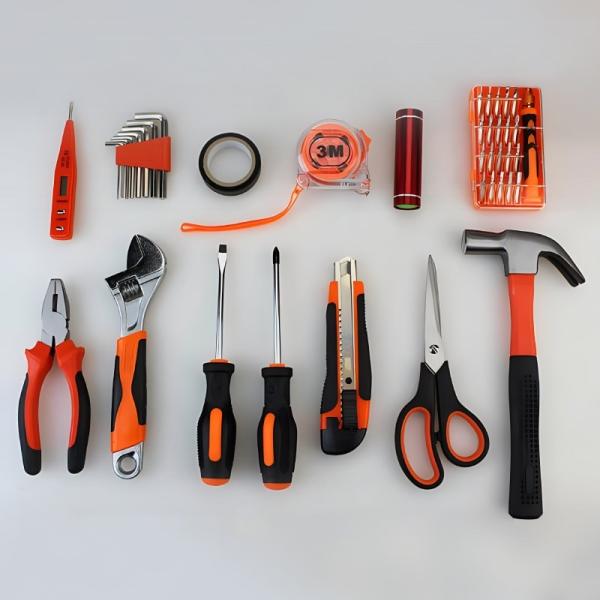 JYH-HTS20-1 20-Piece Household Tool Kit Home Repair Auto Hand Tool Kit with Plastic Toolbox