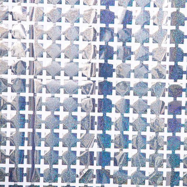 Living Room Square Foil Backdrop Customized Foil Fringe Curtain Blue