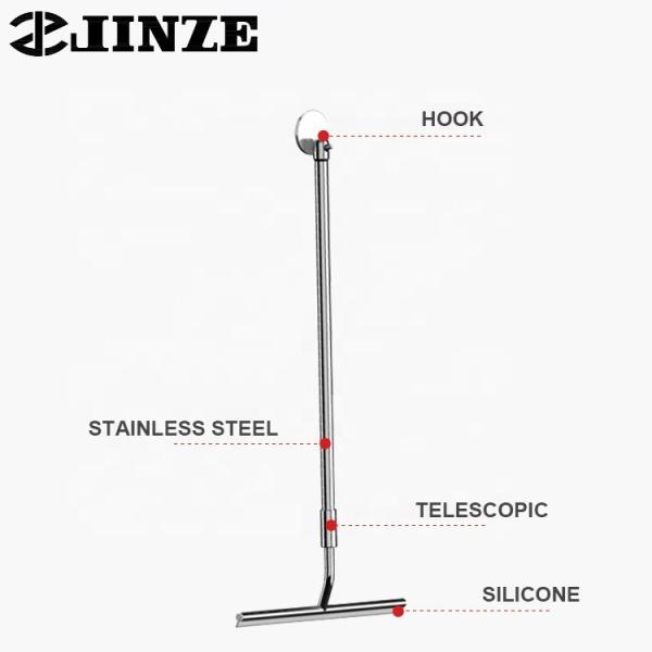Telescopic Adjustmen Stainless Steel Window Squeegeet Wiper For Shower Door Mirror Floor