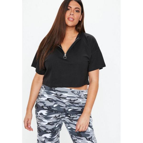 Plus Size Black Ring Pull T Shirt Clothing Women