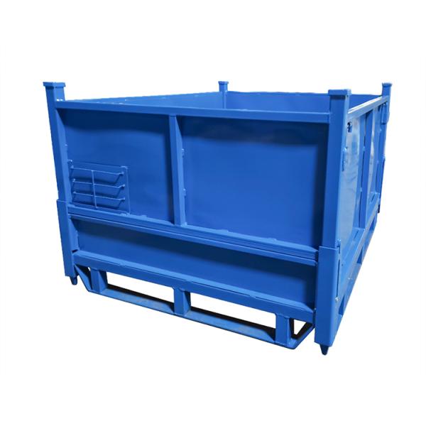 Тяжелая промышленная складная стальная контейнерная корзина с порошковым покрытием