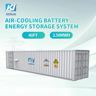 KonJa Air Cooling ESS 40FT 2.58MWh 768Vdc Bateria de ciclo profundo Sistema de armazenamento de energia Bateria de recipiente 400Vac