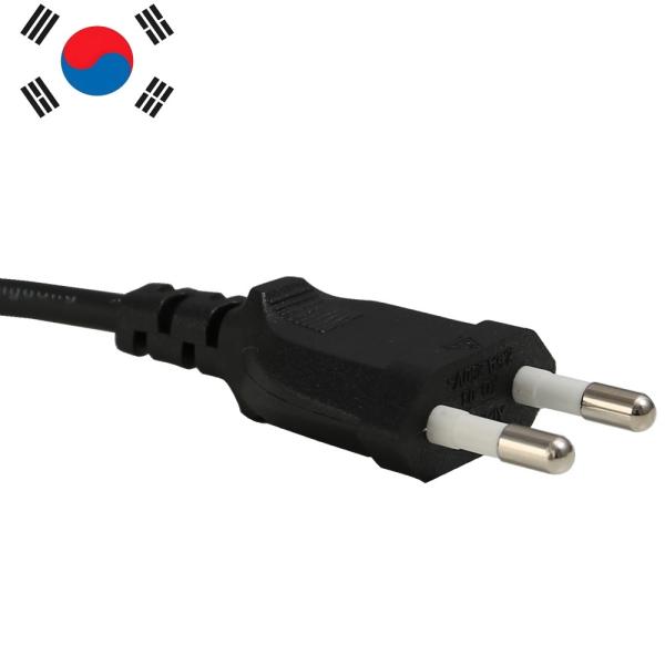 Customization 2.5A 250V  Korea Standard laptop electric ac Power Cable 2pin hair dryer Plug cords