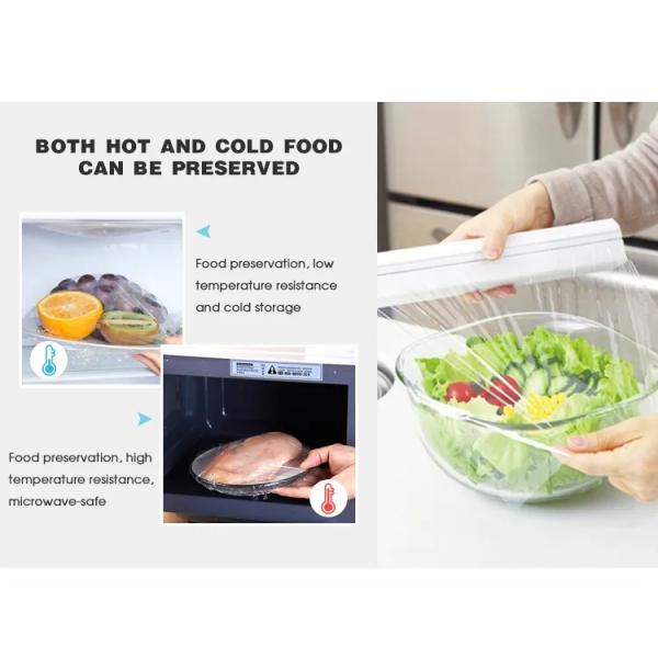 Antibacterial Manual PE Cling Food Plastic Wrap Roll Food Package
