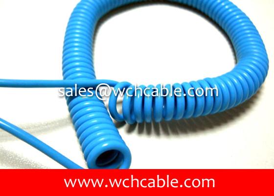 China Made UL Verified TPU Flexible Spiral Cable By High Purity Copper Conductor