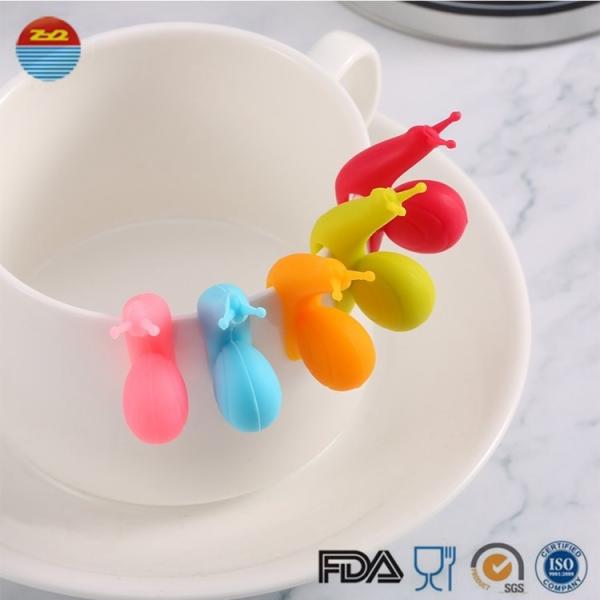 Super Practical Silicone Drink Markers For Red And White Wine Glass 2.6*2.9*11cm