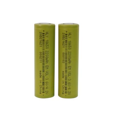 EN62133 18650 3.6V 2200mAh Rechargeable Solar Battery For Led Flashlight
