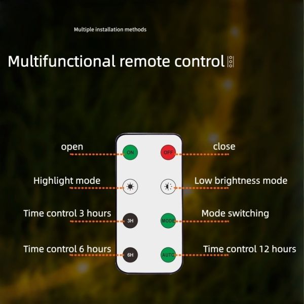 LED Solar String Light With Color Changing Remote for Garden Party