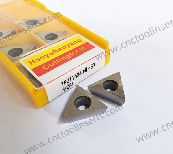 Plaquettes de perçage CNC en cermet avec revêtement TPGT160404L-SD HY081 ，Répond aux exigences d'usinage de haute précision et de finition de surface élevée