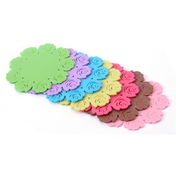 OEM FDA/LFGB Silicone Kitchen ware Heat-resistant Silicone mat silicone cosaster SM-008