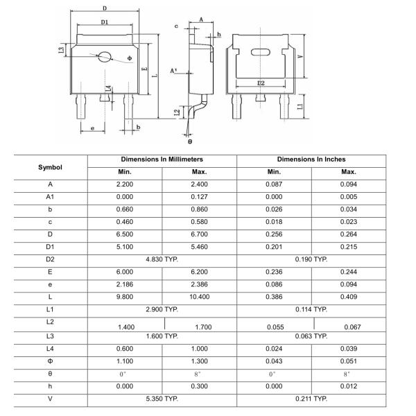 Original P Channel Transistor / High Voltage Transistor 50P06D TO-252