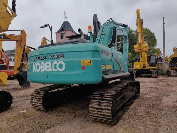 0.93m3 Bucket Kobelco Excavator Sk200 Used Second Hand Crawler Excavator 20000kg