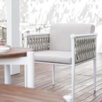 Waterproof UV Resistant Fabric 45D Density Cotton Rattan Garden Furniture Dining Set
