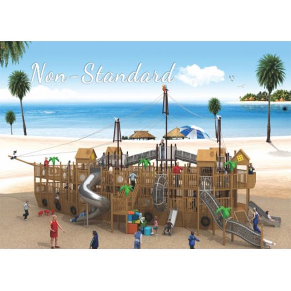 Boat Theme Wooden Park Equipment Smaller Playground Outdoor