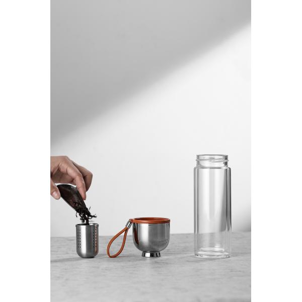 Eco Friendly Glass Magnetic Tea Infuser Cup Strainer Portable 450g