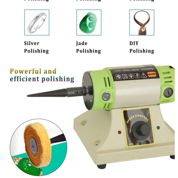 Полировщик верстачно-токарного станка полировщика 480W точильщика столешницы TOKTOS 7200rpm