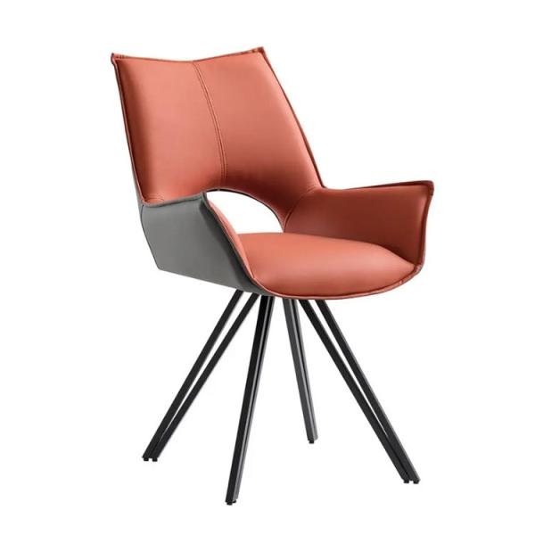 Cadeira de jantar de hotel de couro PU moderno lazer durabilidade durabilidade esponja nativa