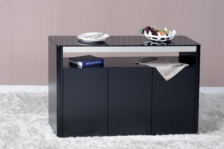 Modern Dining Room Furniture,Black Oak Wood Buffet,Side Board