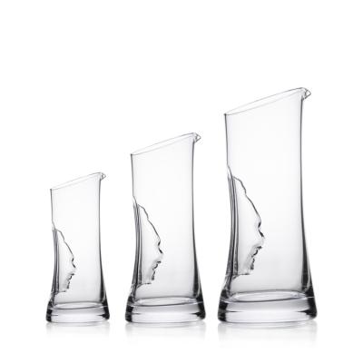 garrafa de vidro da água de 220ml 300ml 700ml, jarro de vidro resistente ao calor com decoração da cara