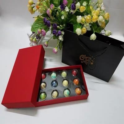 ODM Bonbon Paperboard Truffle Holiday Chocolate Gift Boxes With Plastic Insert
