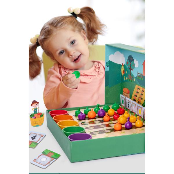 Simulate Farm Kids Wooden Toys Fruits Vegetables Harvest Grow Toys
