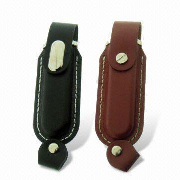 Memoria USB AT-030A del cuero del regalo de la promoción