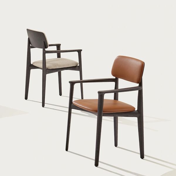 Synthetic Leather Dining Chair Solid Wood Mexican Style Luxury Hotel Dining Room Nordic Restaurant Chairs Leather Set Six