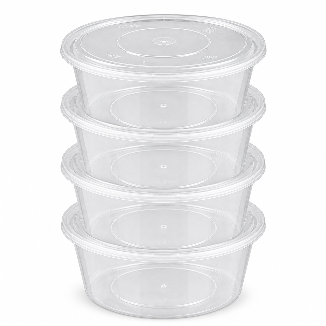 Bulk Catering Deep PP Disposable Food Bowls 4000ml with Separate Fitted Lid