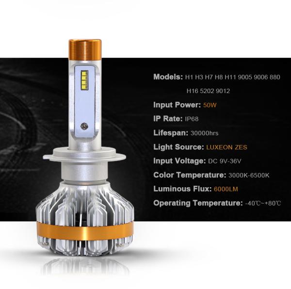 Led Headlight Bulbs H1 H3 H7 H4 H13 9005 60W 7000LM Turbo Fan Cool White 6500k Truck Repleacment Kits LED Headlamp Bulb