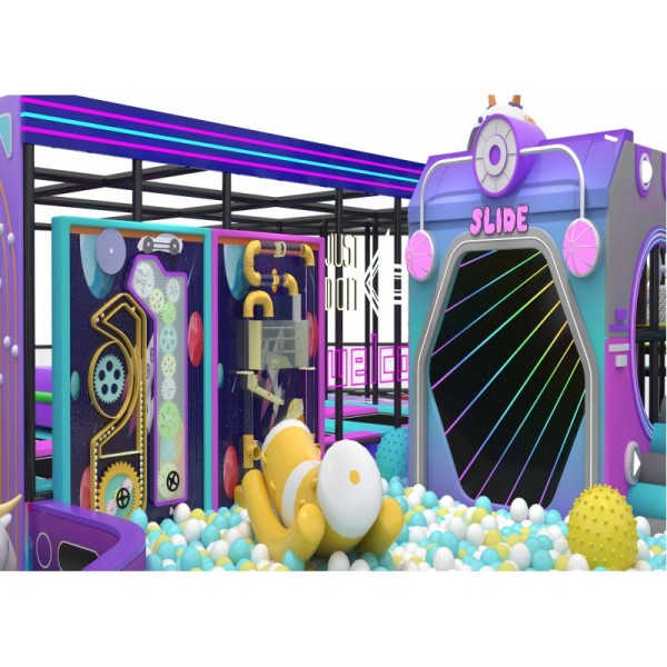 Custom Macaron Soft Play Structure Family Entertainment Center Indoor Home Villa Playground