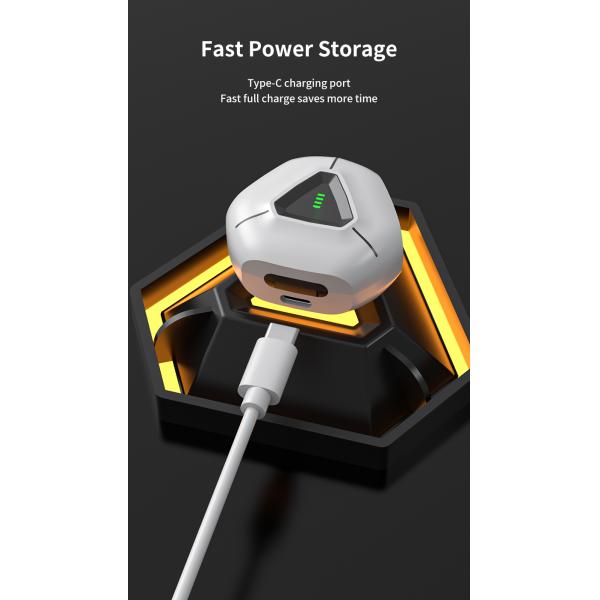 Low Latency Super Bass Stereo Wireless Earphones for PC and Travel In-Ear Sports Ready