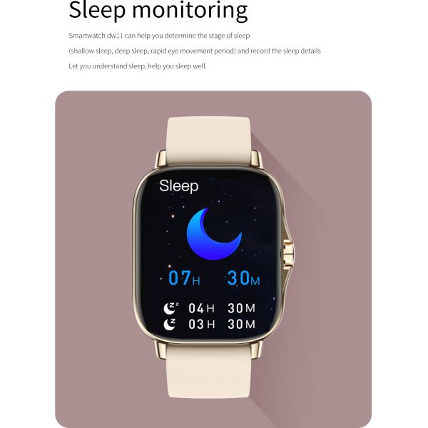Eraysun DW11 Smart Watch for Men IP67 Waterproof Remote Control Month Feature Steel Design TPU Strap 12-Month Warranty