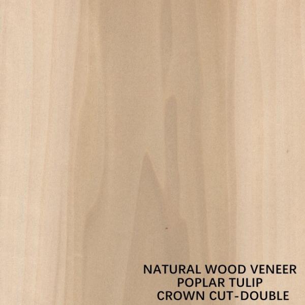 Double Color American Natural Poplar Wood Veneer Flat Cut Crown For Fancy Plywood