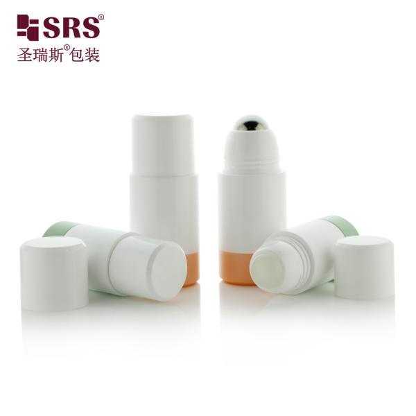50ml 75ml PP PCR Recycled Replaceable Double Wall Roller Roll Deodorant Bottle