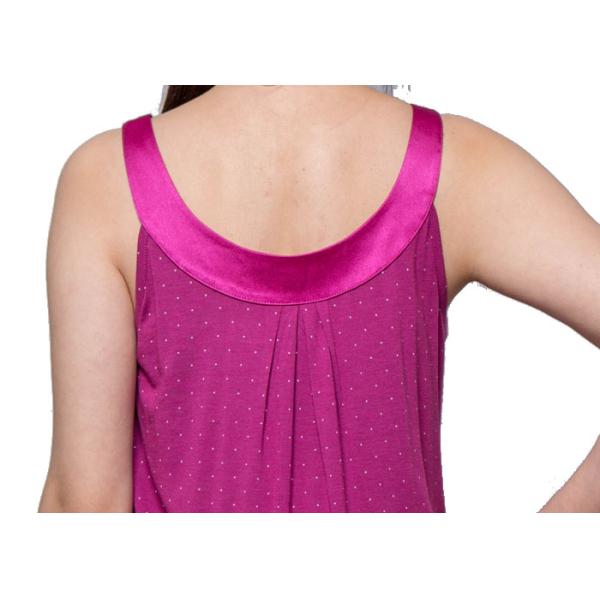 Soft Viscose Jersey Pyjamas Womens Summer Nightwear , Sleeveless Ladies Night Dress