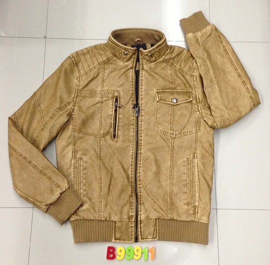 B99911# Men's PU  jackets stock(men's coat)