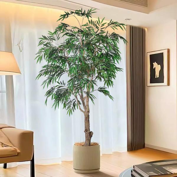 工場販売 280cm 人工ポット植物 優雅な室内装飾のための偽の泣く無花木
