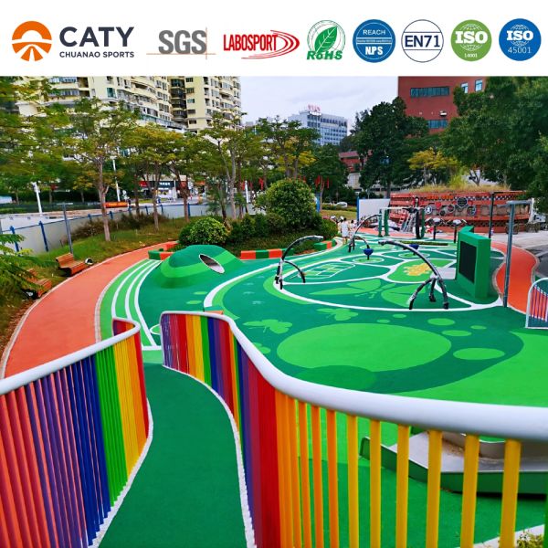 Shock-Absorbing EPDM Rubber Granules Eco-Friendly Red Orange Customized Safe Outdoor Kids Playground Sports Artificial Grass