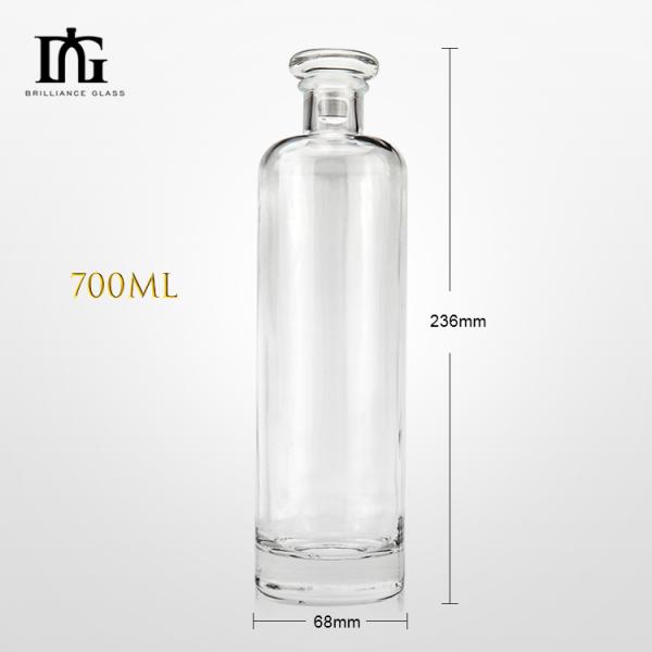 Industrial Beverage 700ml Glass Bottle with Cork and Cork Stopper