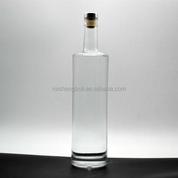 Embossing Pattern Super Flint Glass Bottles for Tequila Vodka 750ml Square OEM Design