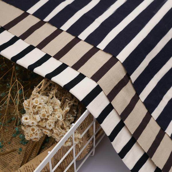 Дышащая и удобная для кожи, удобная и здоровая полосатая вязаная ткань для спортивных костюмов