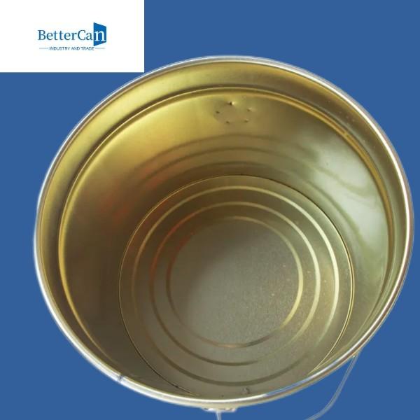 ISO9001 5 Gallon Tin Bucket Car Painted Metal Bucket 20liter White Pail