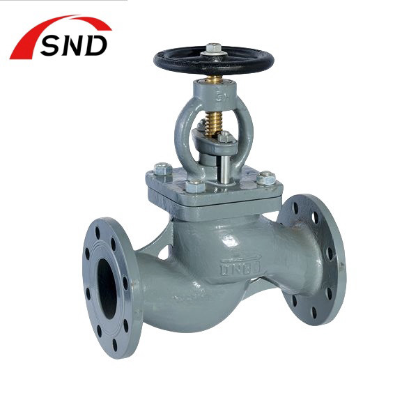 Válvula de globo de fuelle DN80 de acero fundido para temperatura media con bridas