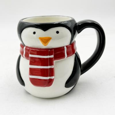 Copo de Chá em Forma de Pinguim Copo de Chá em Forma de Pinguim Copo de Chá de Natal Copo de Café em Cerâmica Mobiliário de Bebida Presentes de Festa